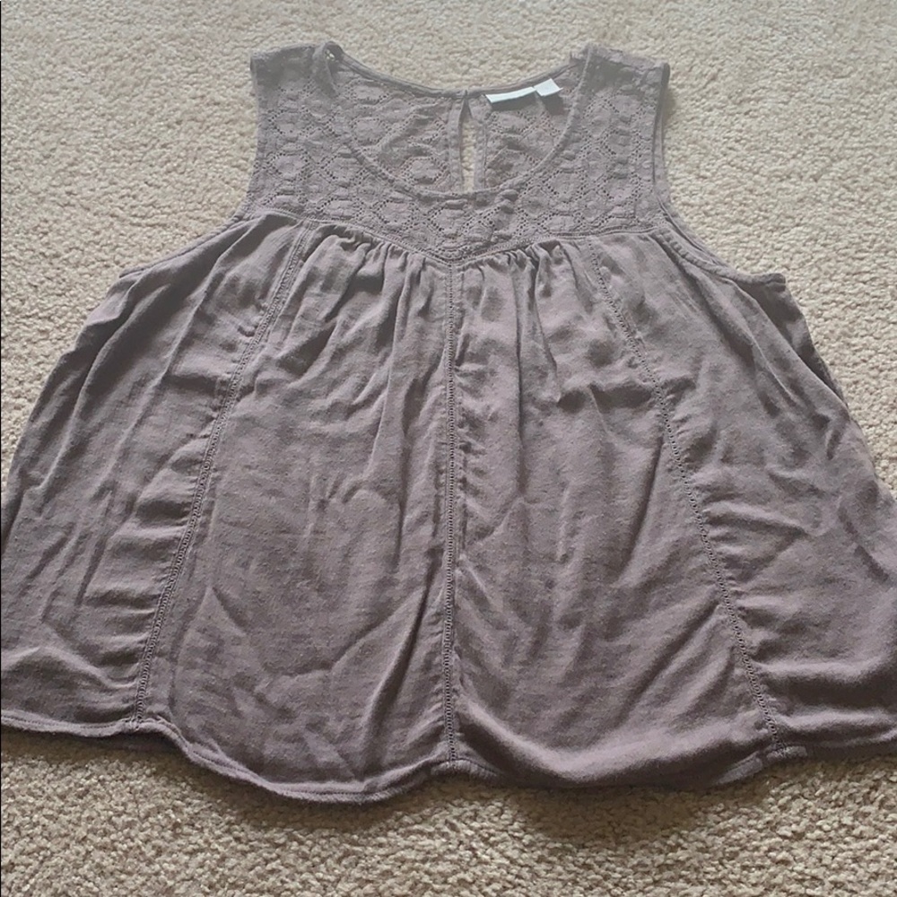 Hinge/Nordstrom peasant tank brown tan